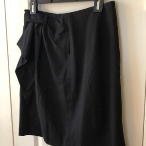 Banana pencil skirt with flirty bow/ruffle